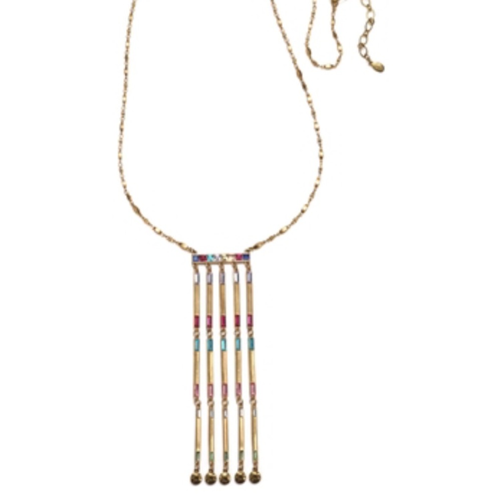 NWT SEQUIN Rainbow Mosaic Shimmy Necklace